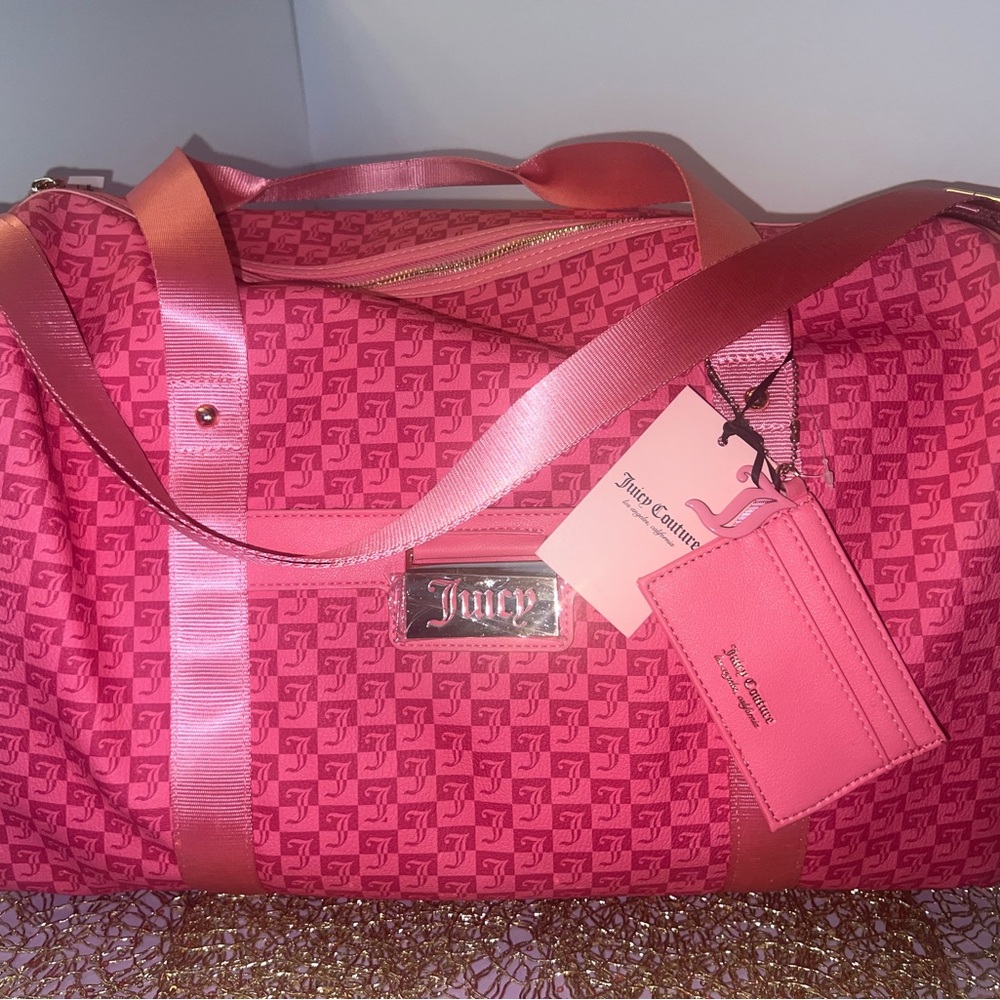 Juicy Couture Miss Juicy Weekender Bag Rare Hot Pink Hard To Find